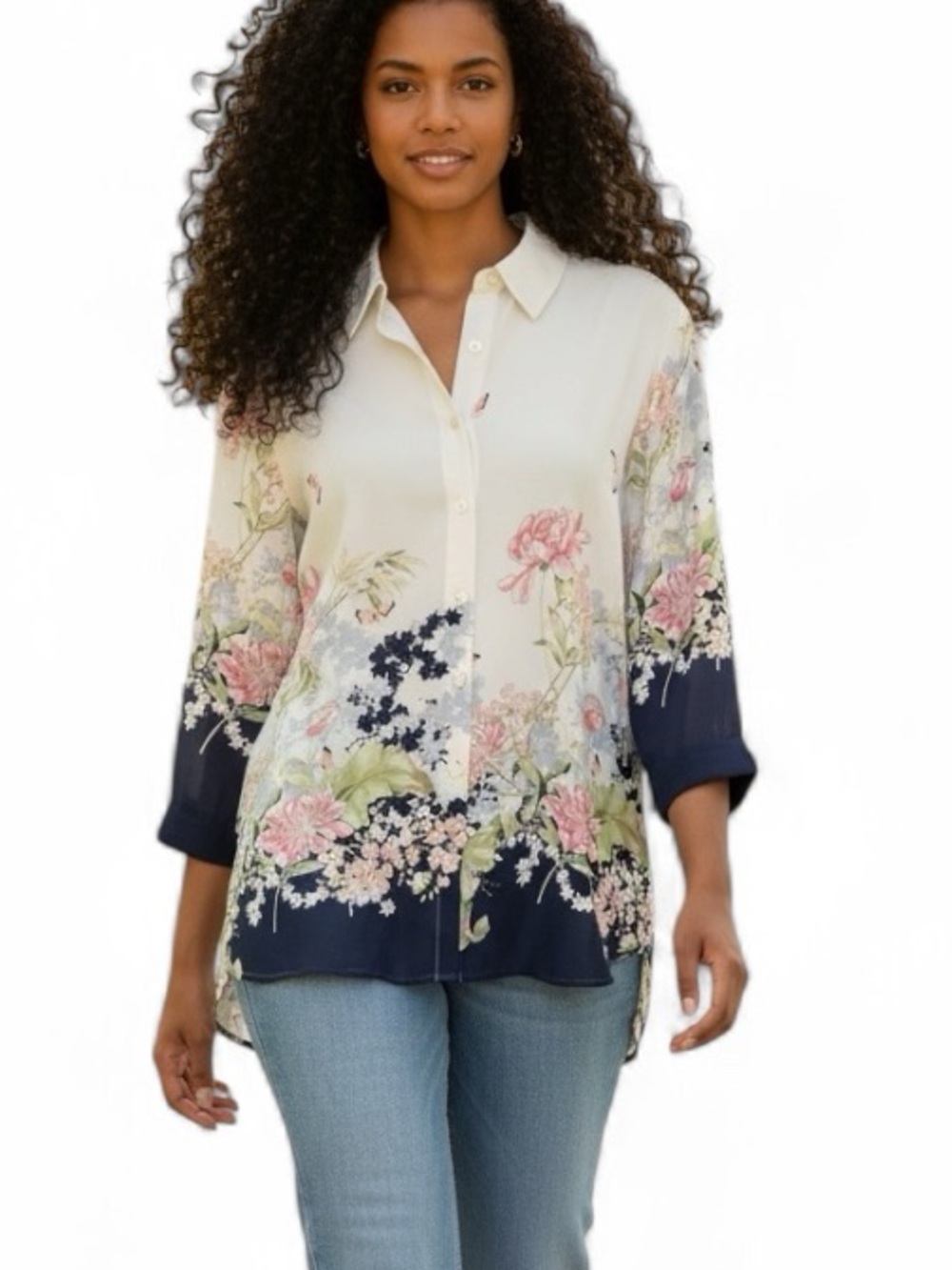 Rose + Olive Button Up blouse NWOT